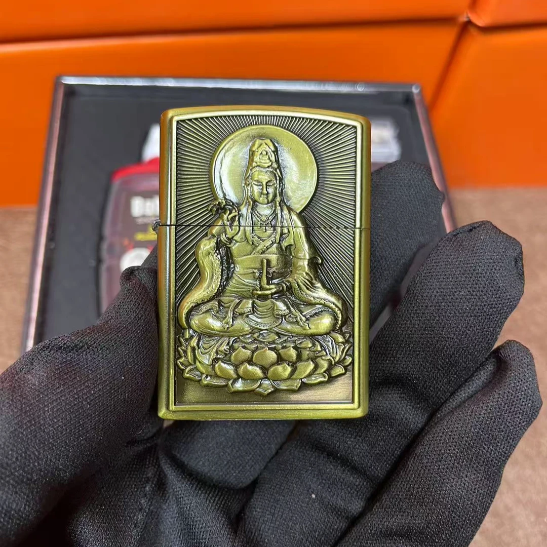 观音礼盒装 煤油打火机便携设计创意个性的网红防风