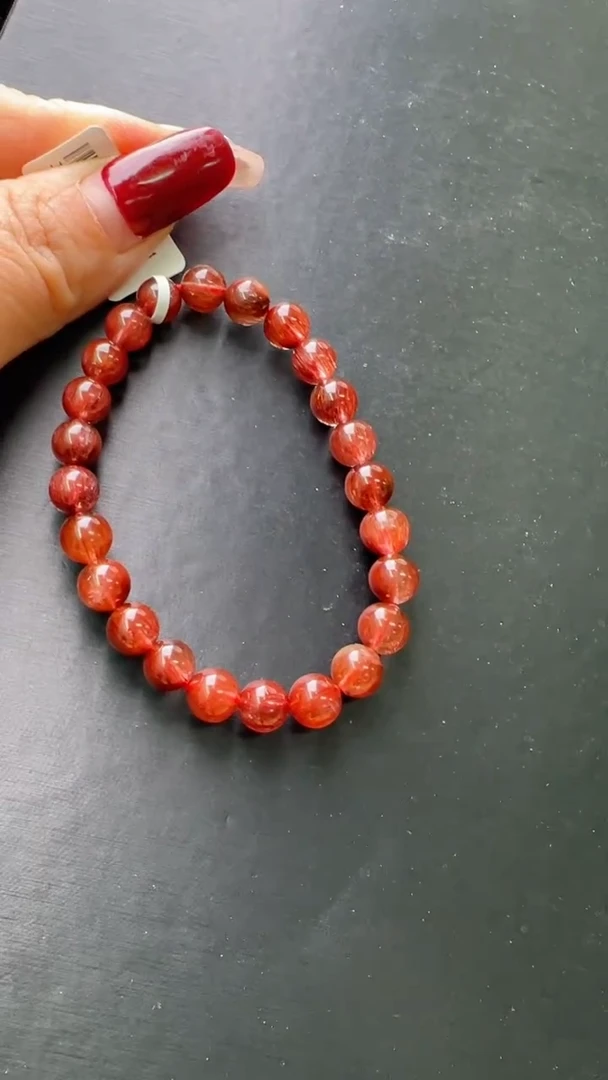 【闪购商品】水晶手串未镶嵌红发晶手串7m+ JP38641