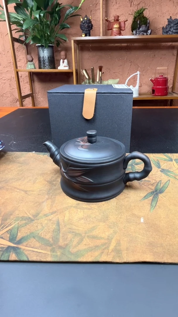 壶福利紫陶竹节壶礼盒证书009