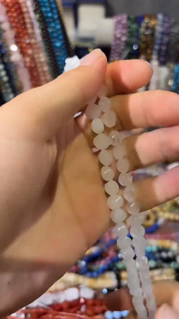 合金石英质玉珠宝奇石白水扭扭7mm