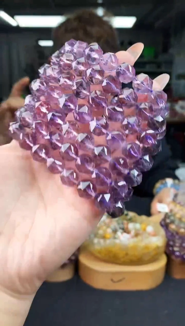 【闪购商品】水晶手串未镶嵌紫水晶【多切面】手串一条