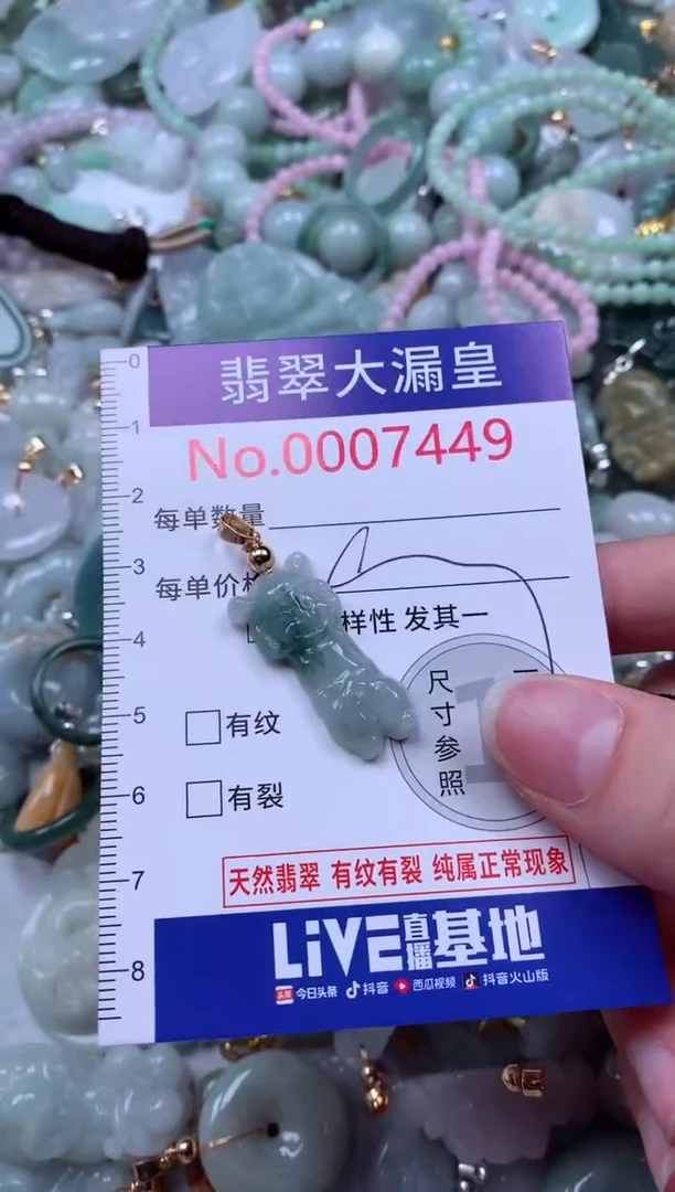 翡翠未镶嵌颈饰7449