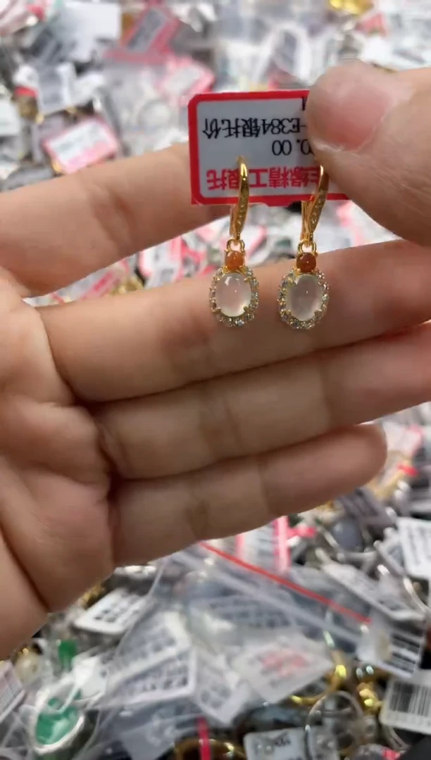 银S925镶嵌戒指翡翠444     10