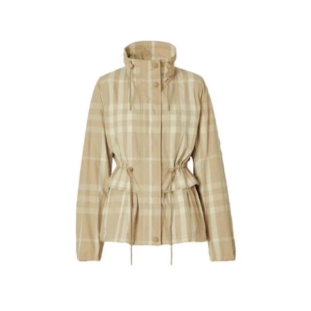 未使用 BURBERRY/博柏利 汤/TP025173/格纹收腰高领夹克外套