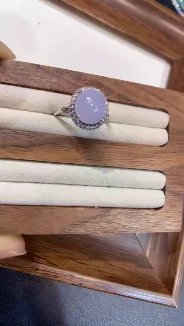 银S925镶嵌戒指翡翠戒指