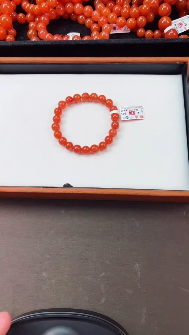 【闪购商品】南红玛瑙手串未镶嵌保山杨柳滴水洞高品亮光手串 8+