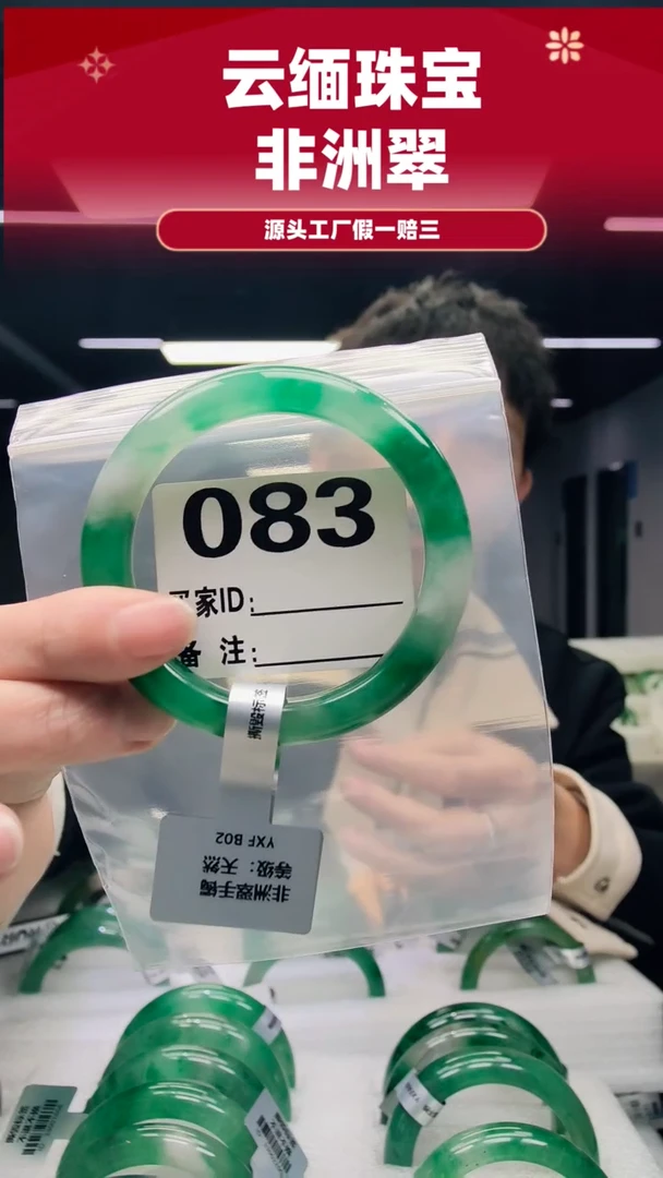 未镶嵌手镯石英质玉（非洲翠）56圈口083