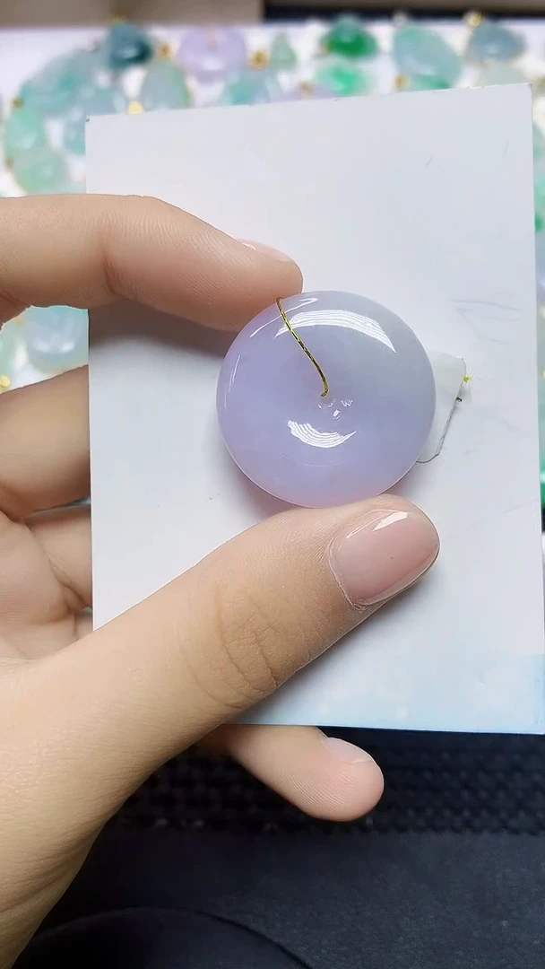 翡翠18K金镶嵌颈饰453453453453