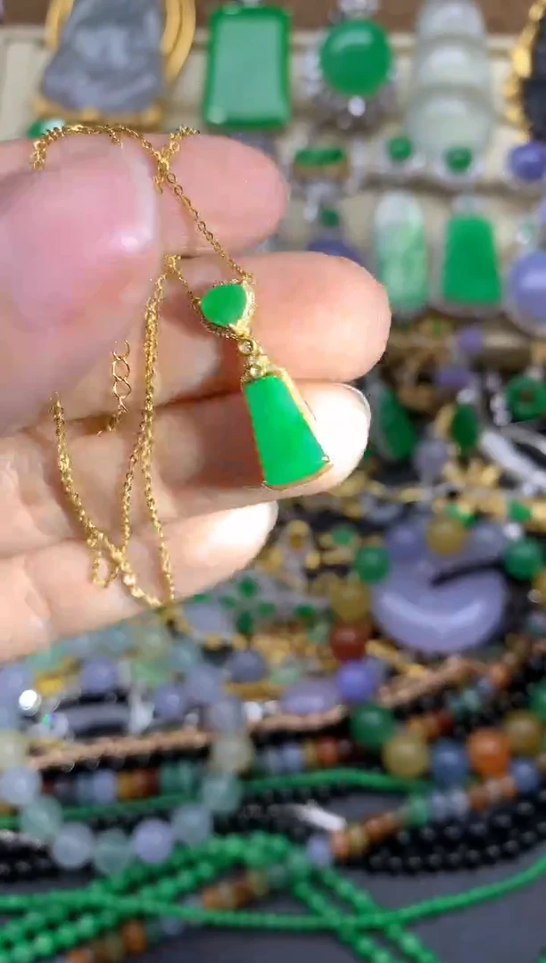 【闪购商品】翡翠颈饰18K金镶嵌449-中国好珍宝