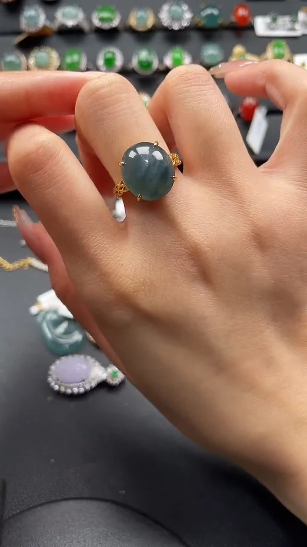 【闪购商品】翡翠戒指银S925镶嵌3456543