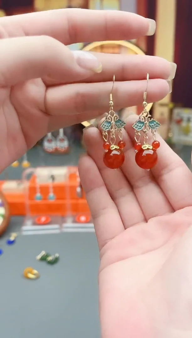 未镶嵌耳钉玛瑙/玉髓530