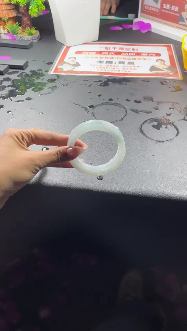 未镶嵌手镯定制翡翠我***女正圈AJC5SZDZS