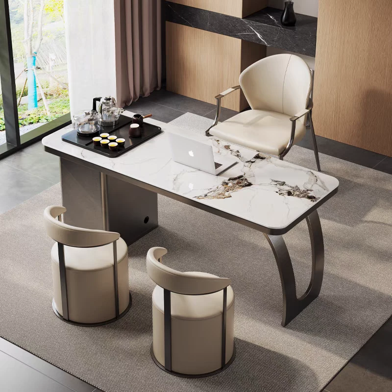 岩板茶桌茶台简约茶台客厅现代泡茶桌全套烧水一体阳台轻奢茶桌