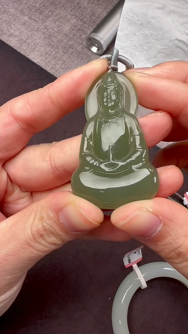 【闪购商品】和田玉颈饰未镶嵌观音HBHT000042