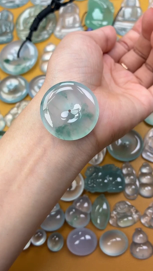 吊坠(不含链)未镶嵌翡翠18 平安扣 31.9 6.2