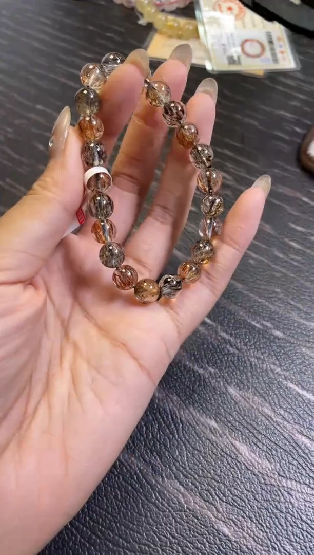 水晶手链未镶嵌8±/x-718【黑金超