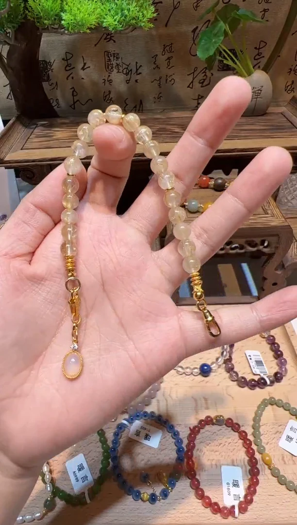 水晶手串未镶嵌手饰@@
