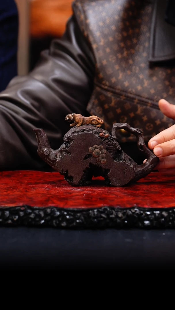 【闪购商品】紫砂茶壶30 虎啸山林,SPH,老紫泥