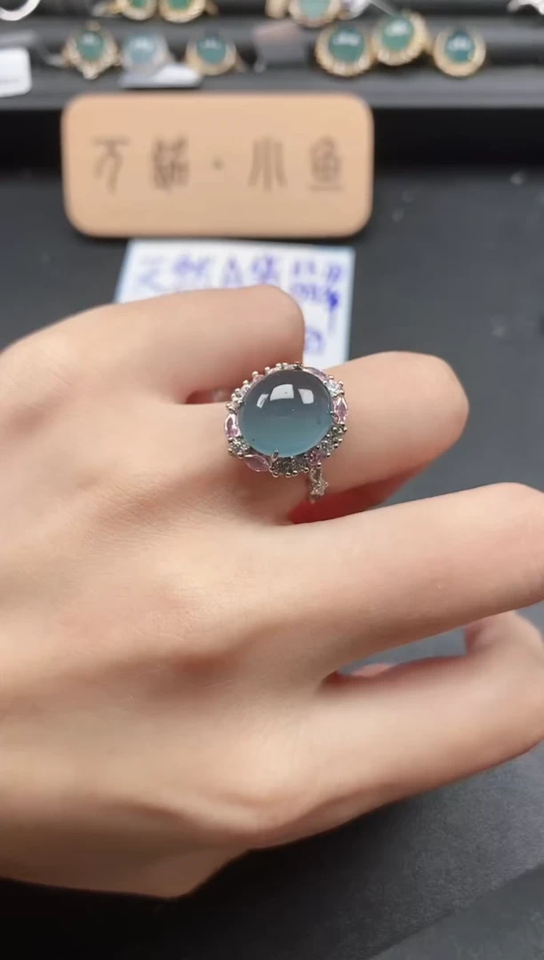 翡翠戒指银S925镶嵌51151