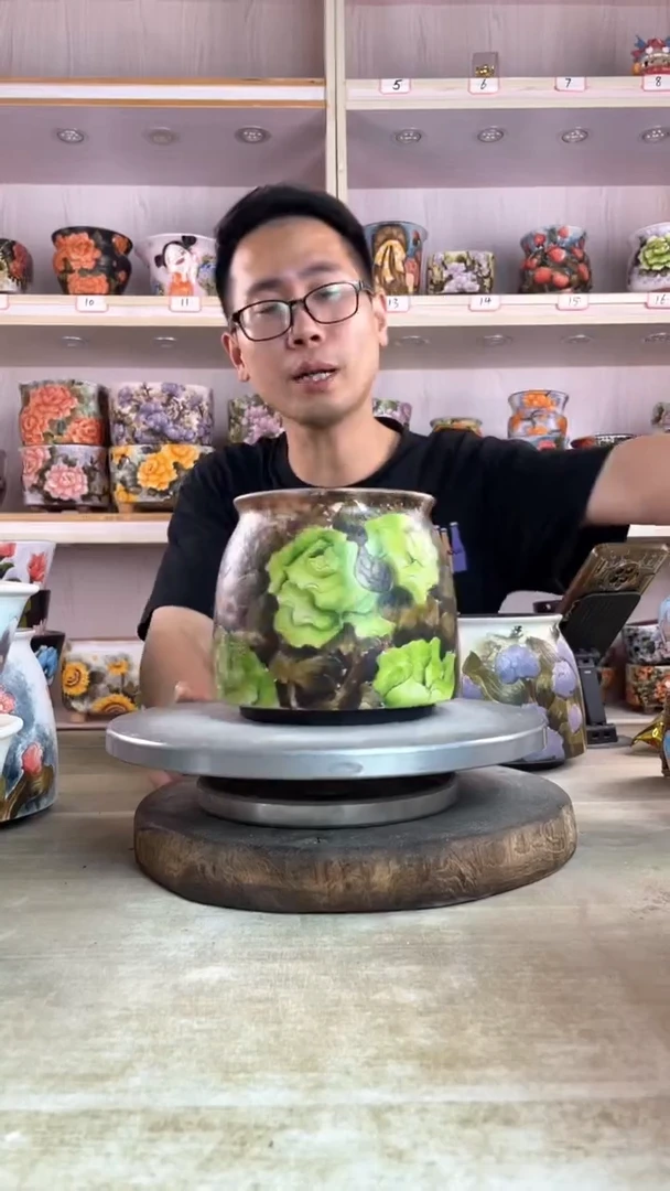 摆件65陶花岛多肉陶瓷花盆罐——微瑕
