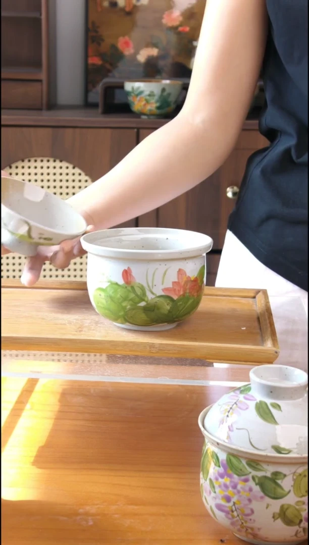 摆件景德镇高温釉下彩日用餐具