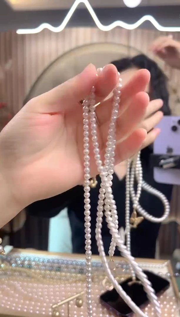 合金无加长款小米珠项链