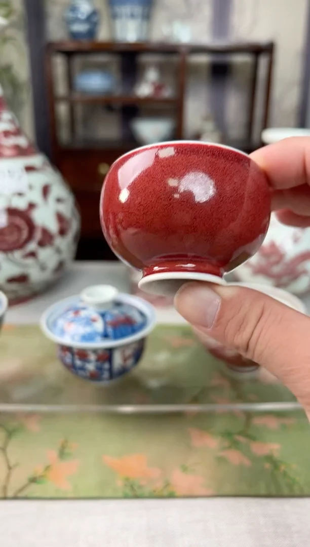 瓷片景德镇毛仔柴窑杯