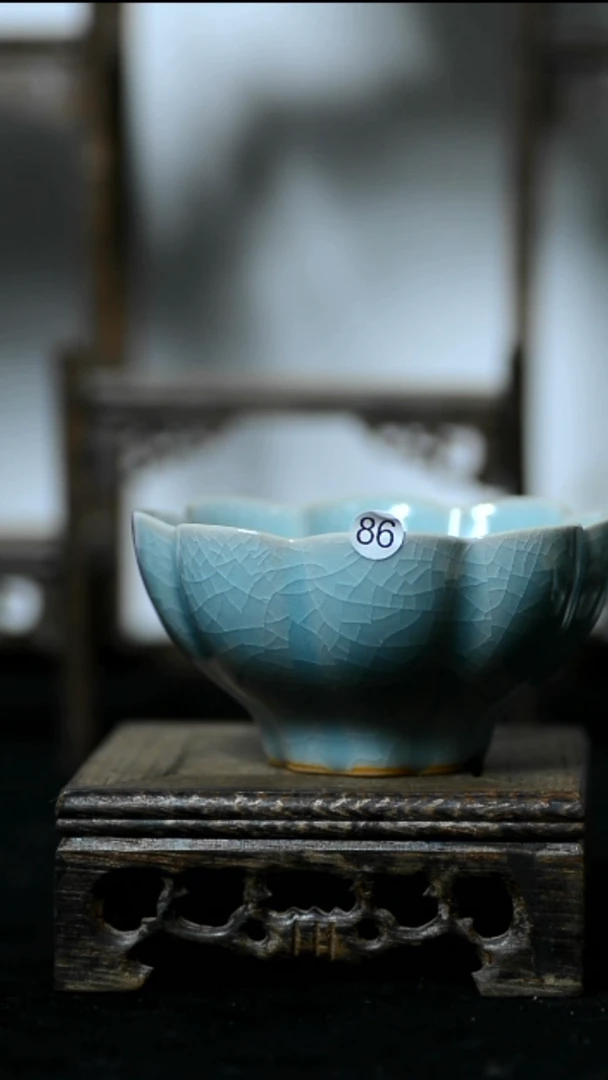 86号梅花杯清凉寺汝瓷天青色