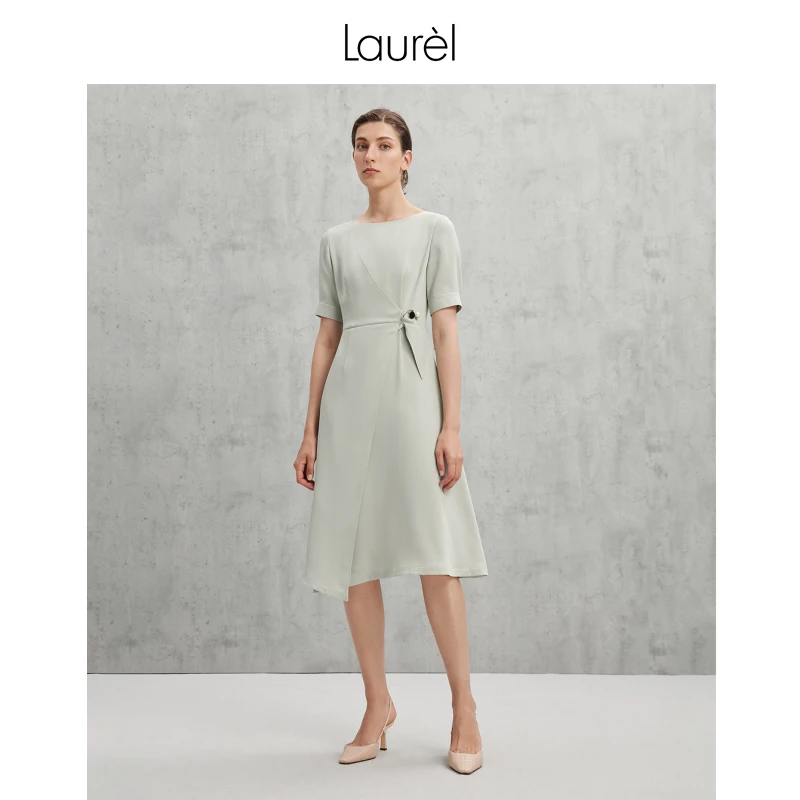 【晨粉专享】Laurel春秋法式收腰连衣裙女 LWD322Y01200