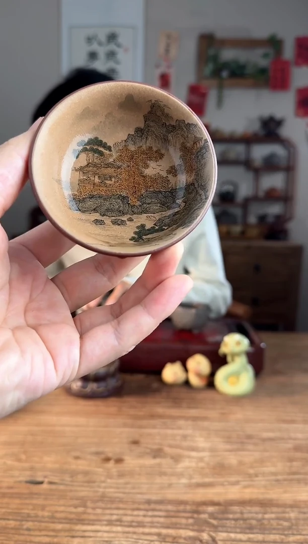 【闪购商品】紫砂茶壶千里江山 普洱杯