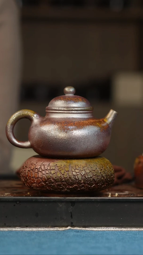 茶壶紫砂柴烧紫砂天青容天