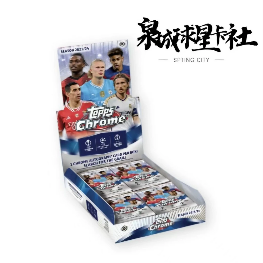 【原盒】2023-24Topps chrome Hobby 足球球星卡 原盒代拆