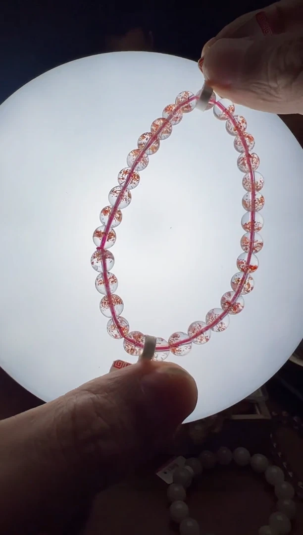 未镶嵌手链水晶金草莓手链6mm+