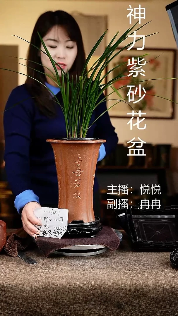 紫砂花盆花卉工艺521+s