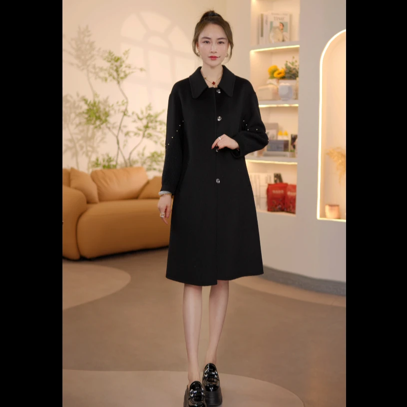 【优莎】Q2929春季新款时尚穿搭双面尼气质百搭轻奢女装休闲外套