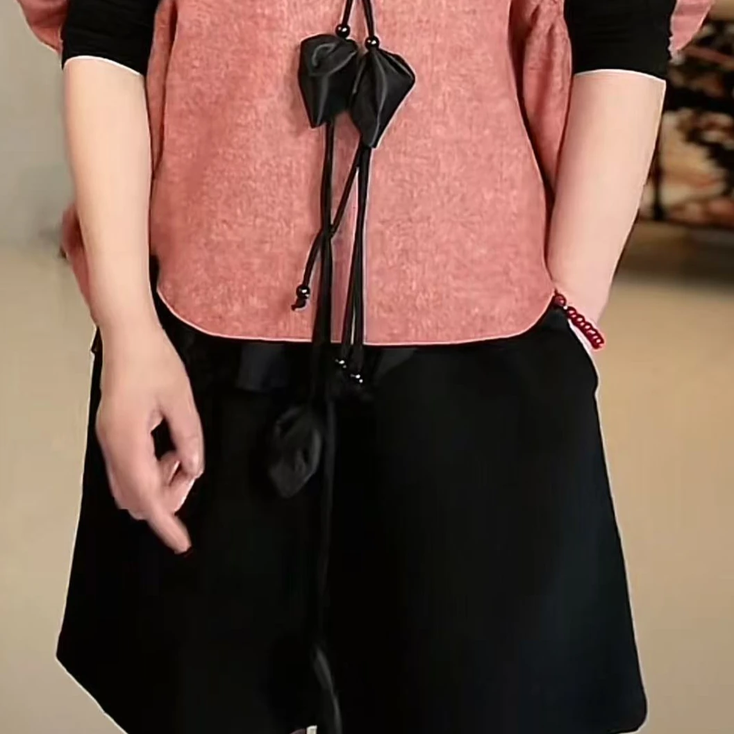 花苞项链时尚黑色黄色篱君新款设计师款百搭网红围巾挂饰