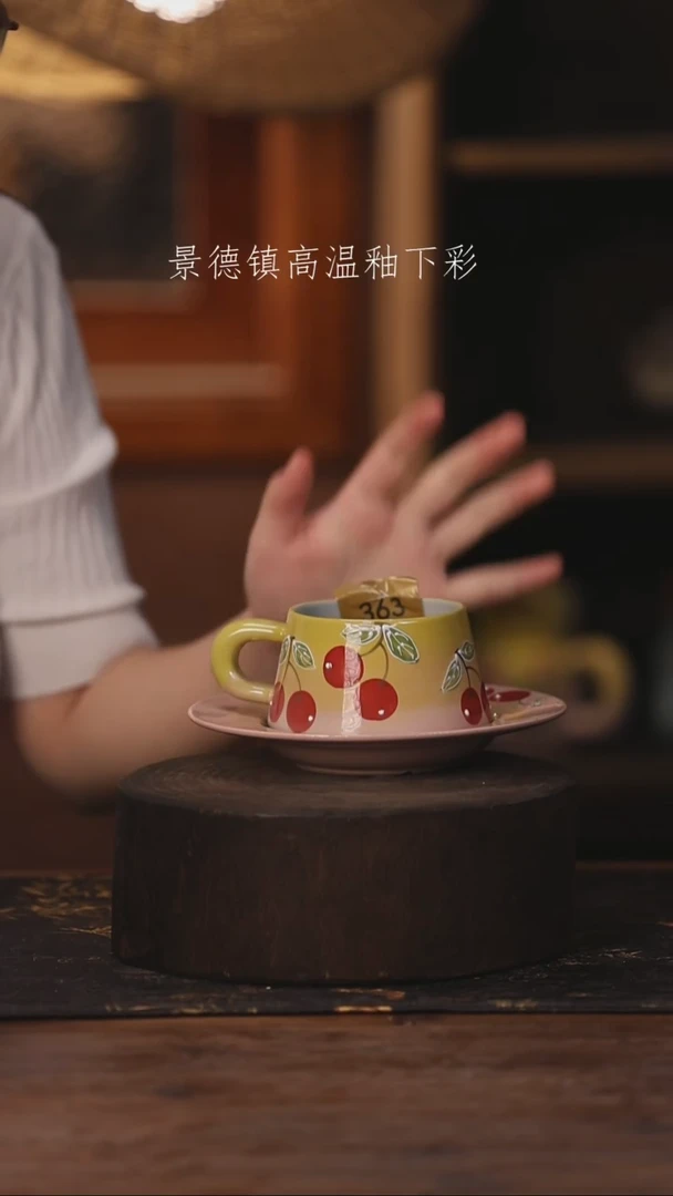 陶瓷景德镇高温釉下手绘陶瓷363