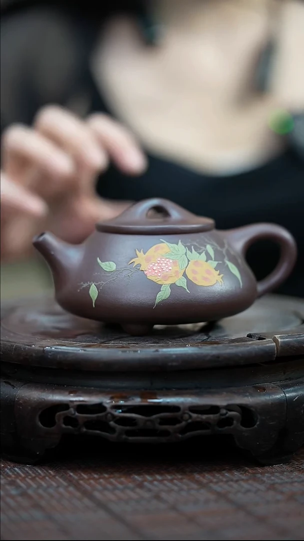 茶壶紫砂宜兴紫砂岁颐传砂原矿全手44