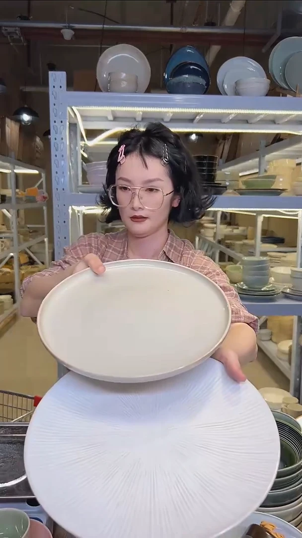 瓷57外贸尾货高温釉下彩陶瓷餐具默认微瑕