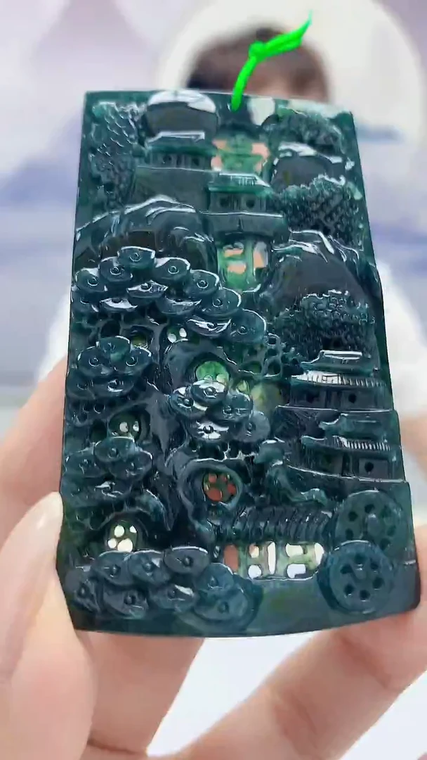 未镶嵌定制翡翠4868xx-毛货挂件41