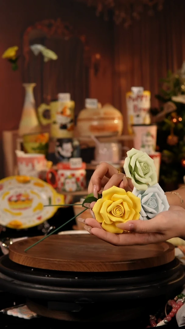 景德镇纯手工陶瓷/随机发一朵