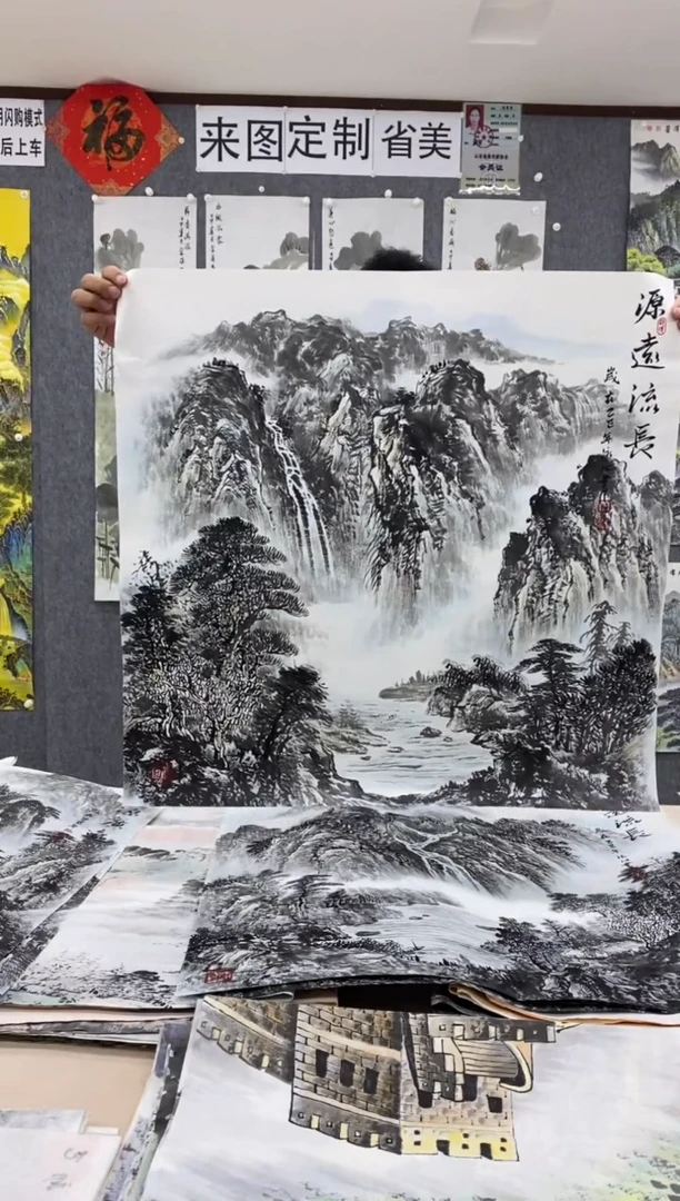 国画福利！沈泳江手绘 四尺斗方68*68cm