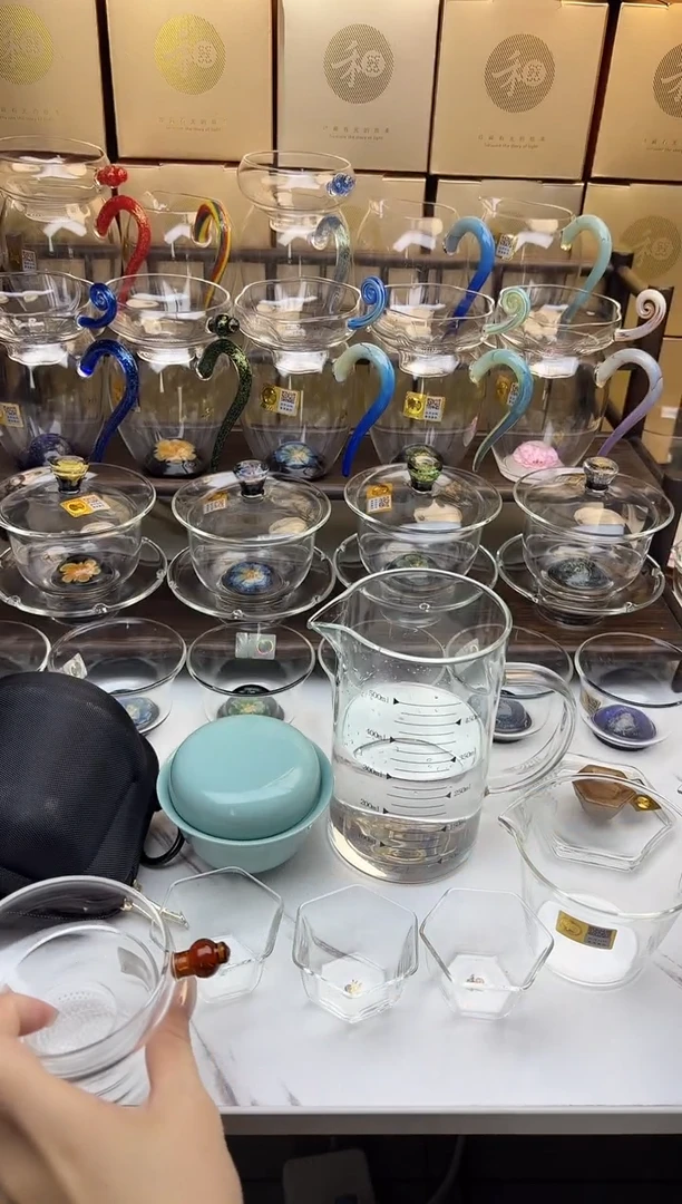 手工艺品玻璃禾器 锦右快客旅行套