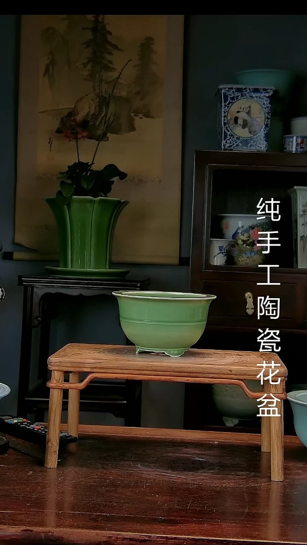 景德镇手工陶瓷花盆