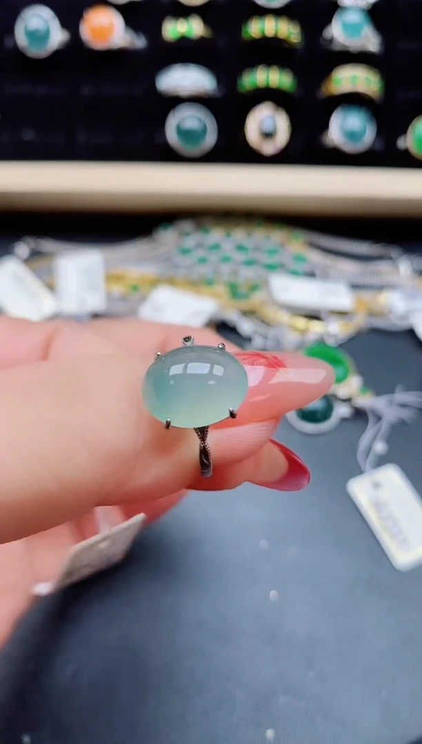 【闪购商品】翡翠戒指银S925镶嵌5080550