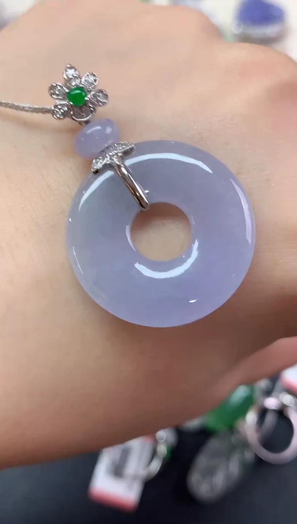吊坠(不含链)18K金镶嵌翡翠吊坠(不含链)|5980