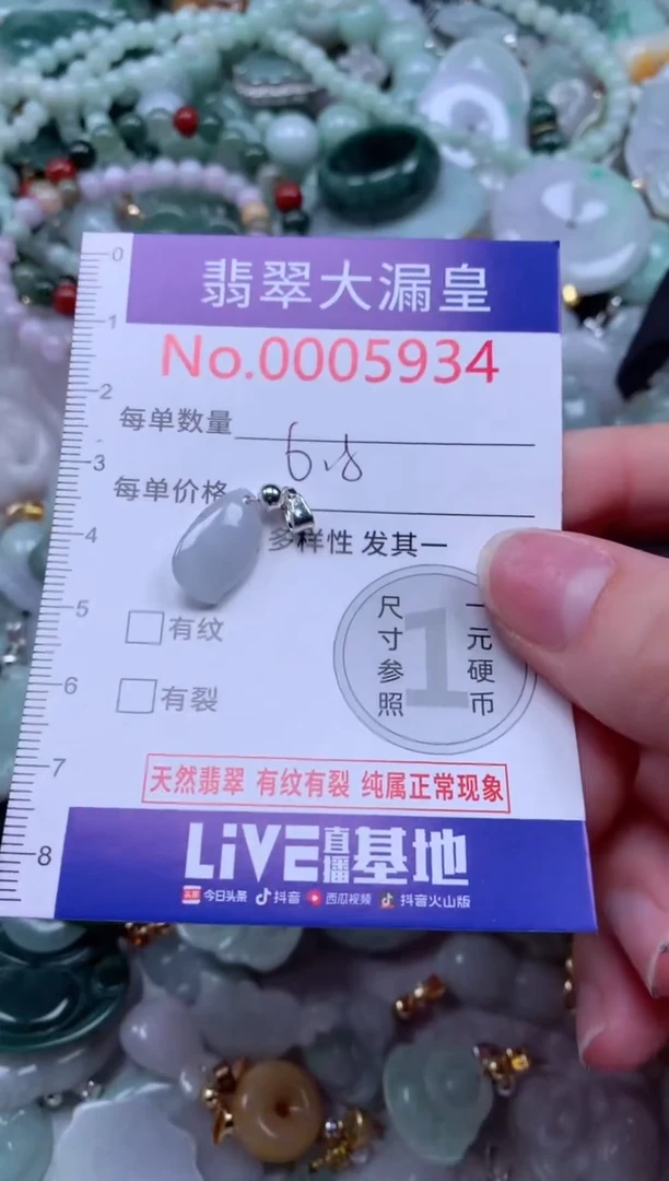 翡翠未镶嵌颈饰5934