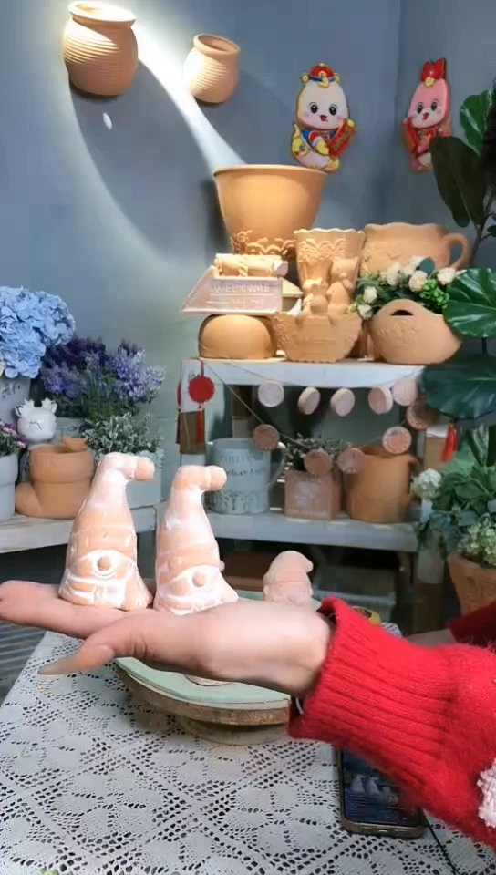 【闪购商品】红陶雪人摆件（一对2个）