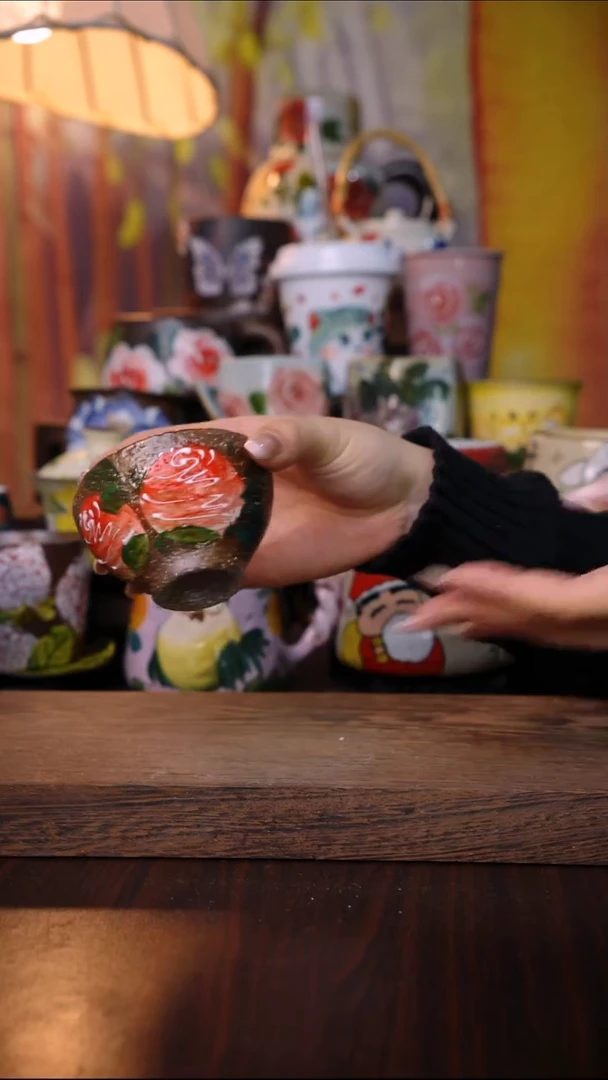 杯子陶泥垚手作 景德镇手工手绘陶瓷器物