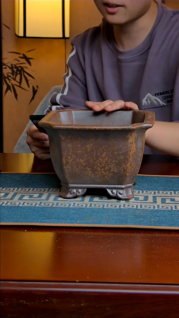 【闪购商品】紫砂花盆17*11.5内径紫砂花盆